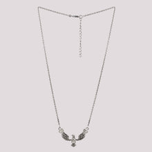 Load image into Gallery viewer, 0.50 CTW Polki Diamond Eagle Necklace, 18 Inches Long Chain, 925 Sterling Silver White Gold Plated
