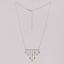 Load image into Gallery viewer, 2.50 CTW Natural Diamond Polki Boho Fringe Chandelier Necklace 925 Sterling Silver Platinum Plated Everyday Slice Diamond Jewelry
