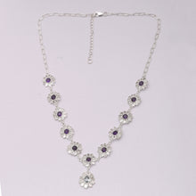 Load image into Gallery viewer, 7 CTW Diamond Polki Amethyst Blue Topaz Necklace
