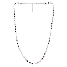 Load image into Gallery viewer, 6 CTW Diamond Polki Ruby Amethyst Necklace
