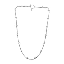 Load image into Gallery viewer, 2.00 CTW Natural Diamond slice Polki Necklace 925 Sterling Silver Bezel Diamond Necklace, Uncut Diamond Chain Platinum Plated Necklace
