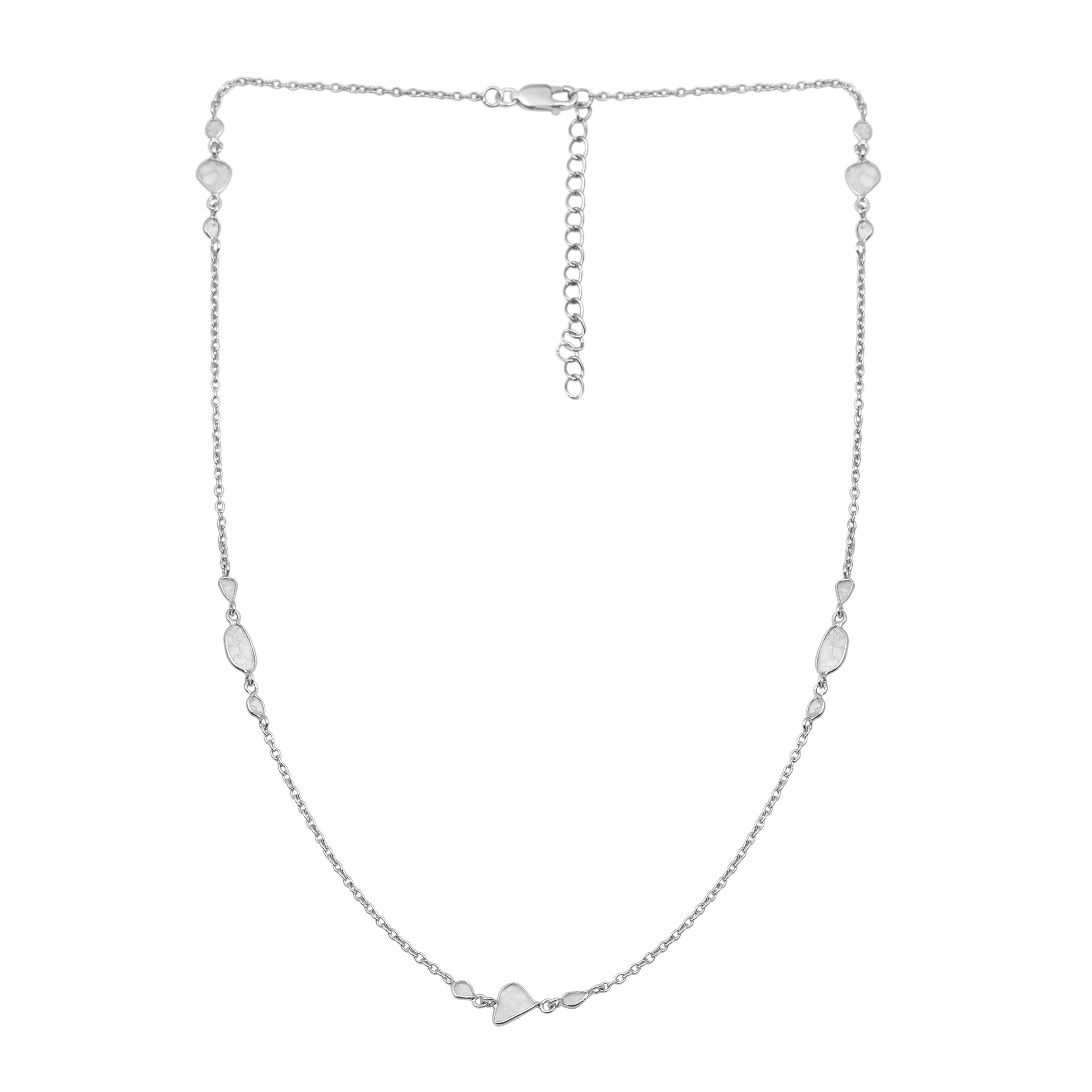 2 CTW Diamond Polki Chain Necklace
