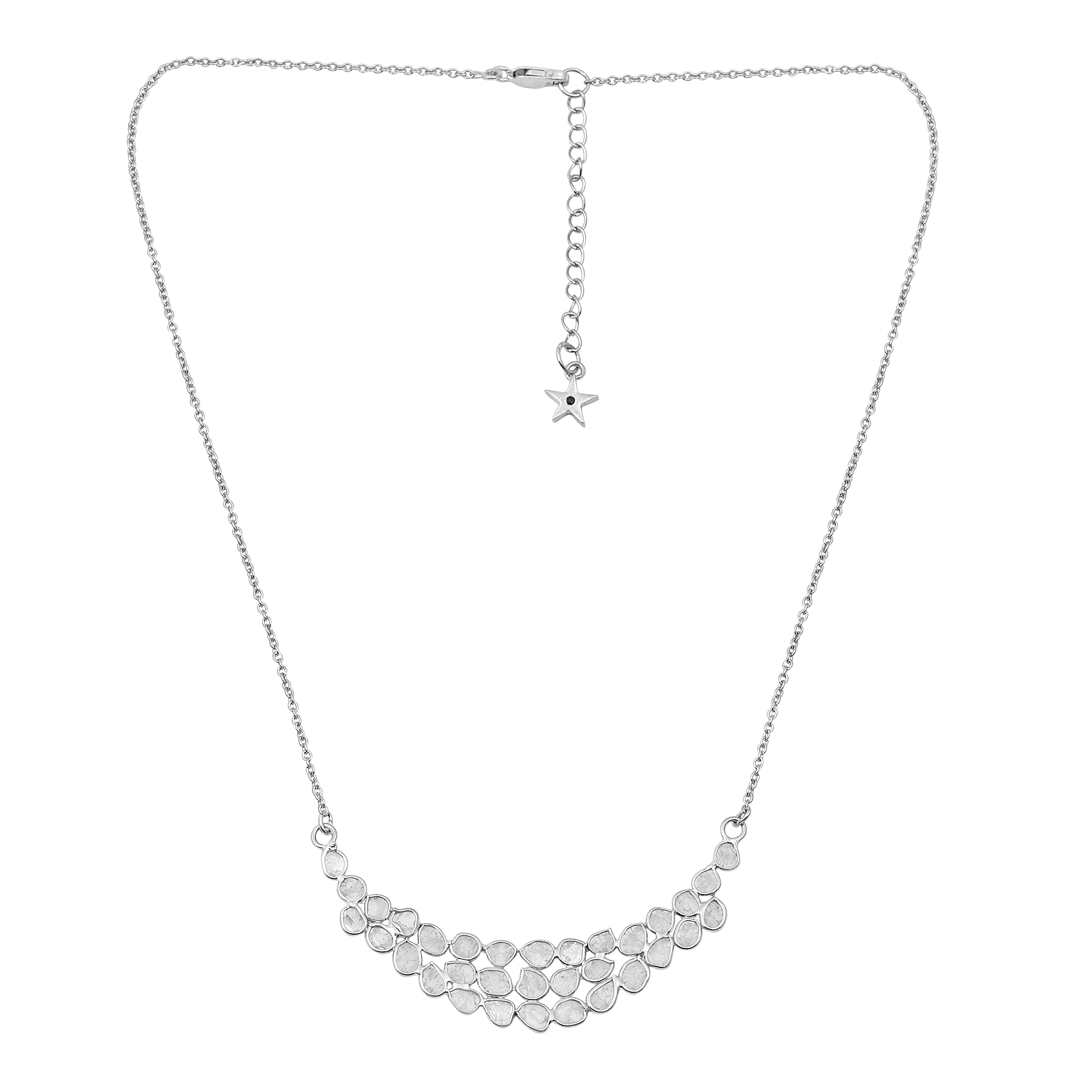 2.50 CTW Diamond Polki Necklace