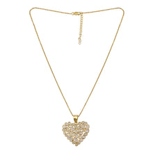 Load image into Gallery viewer, 3 CTW Diamond Polki Full Heart Pendant Necklace
