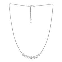 Load image into Gallery viewer, Artisan Crafted 1.00 CTW Natural Diamond in 18&quot; Long, Uncut Diamond Chain Platinum Plated Necklace
