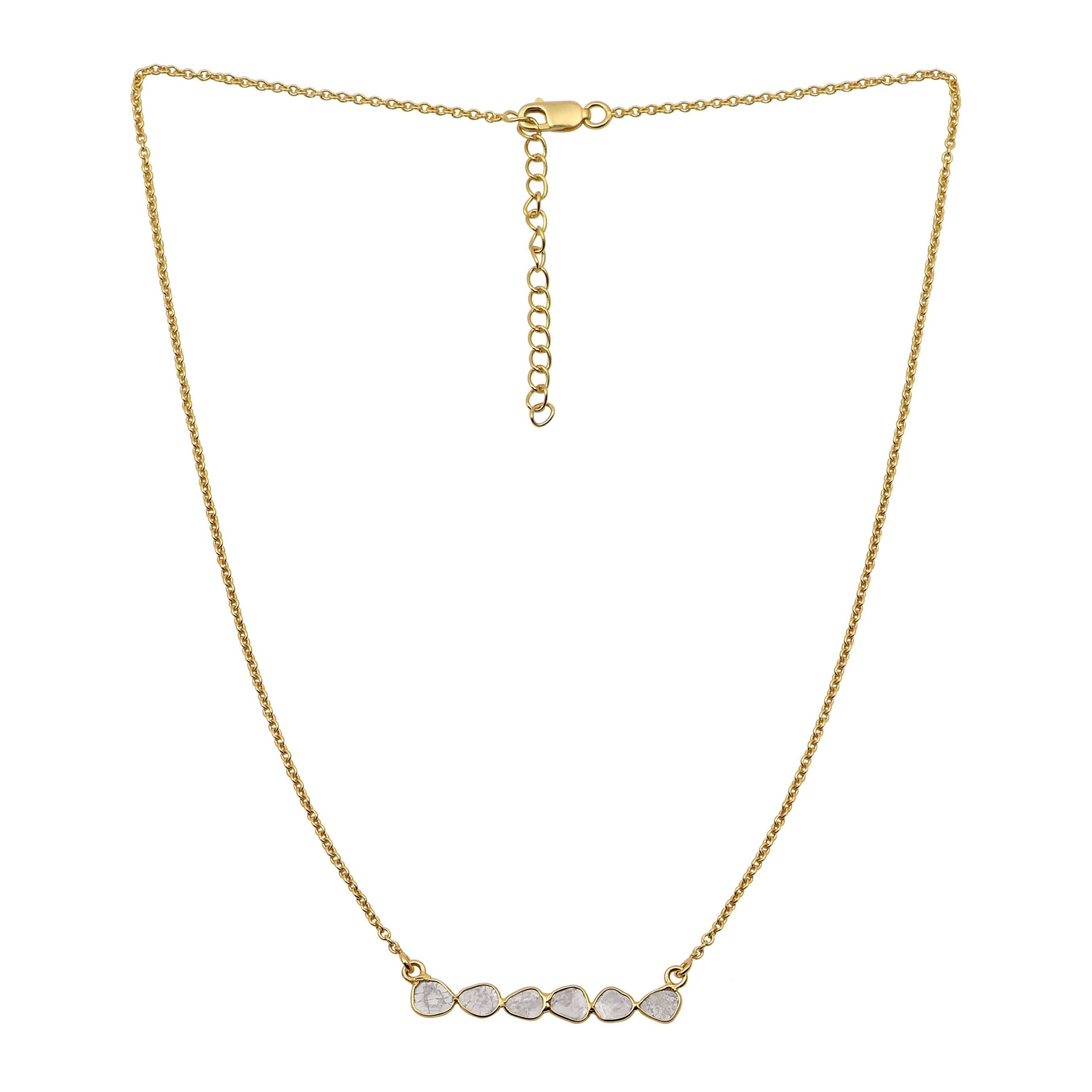 1 CTW Diamond Polki Necklace