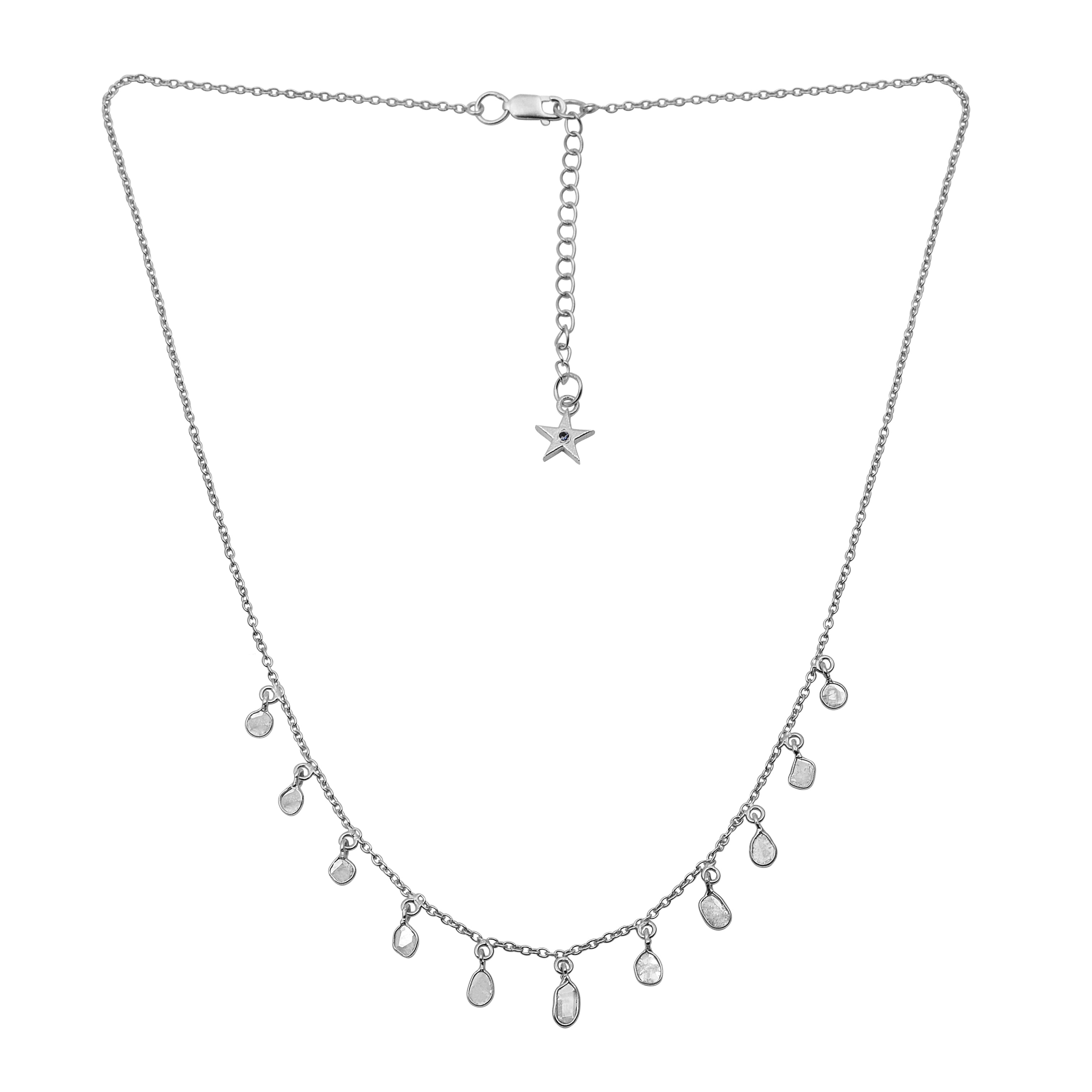 2 CTW Diamond Polki Boho Necklace