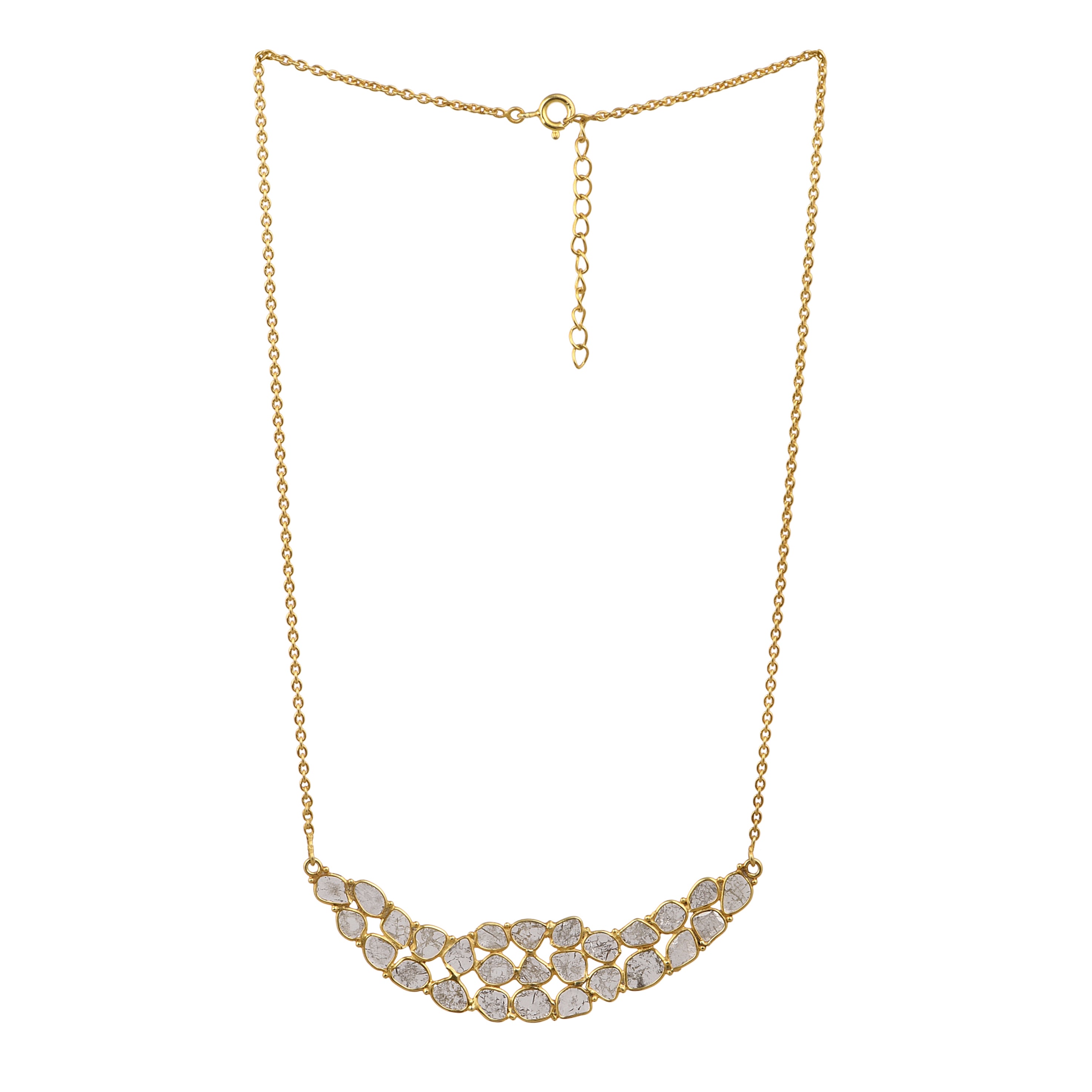 3 CTW Diamond Polki Mango Necklace