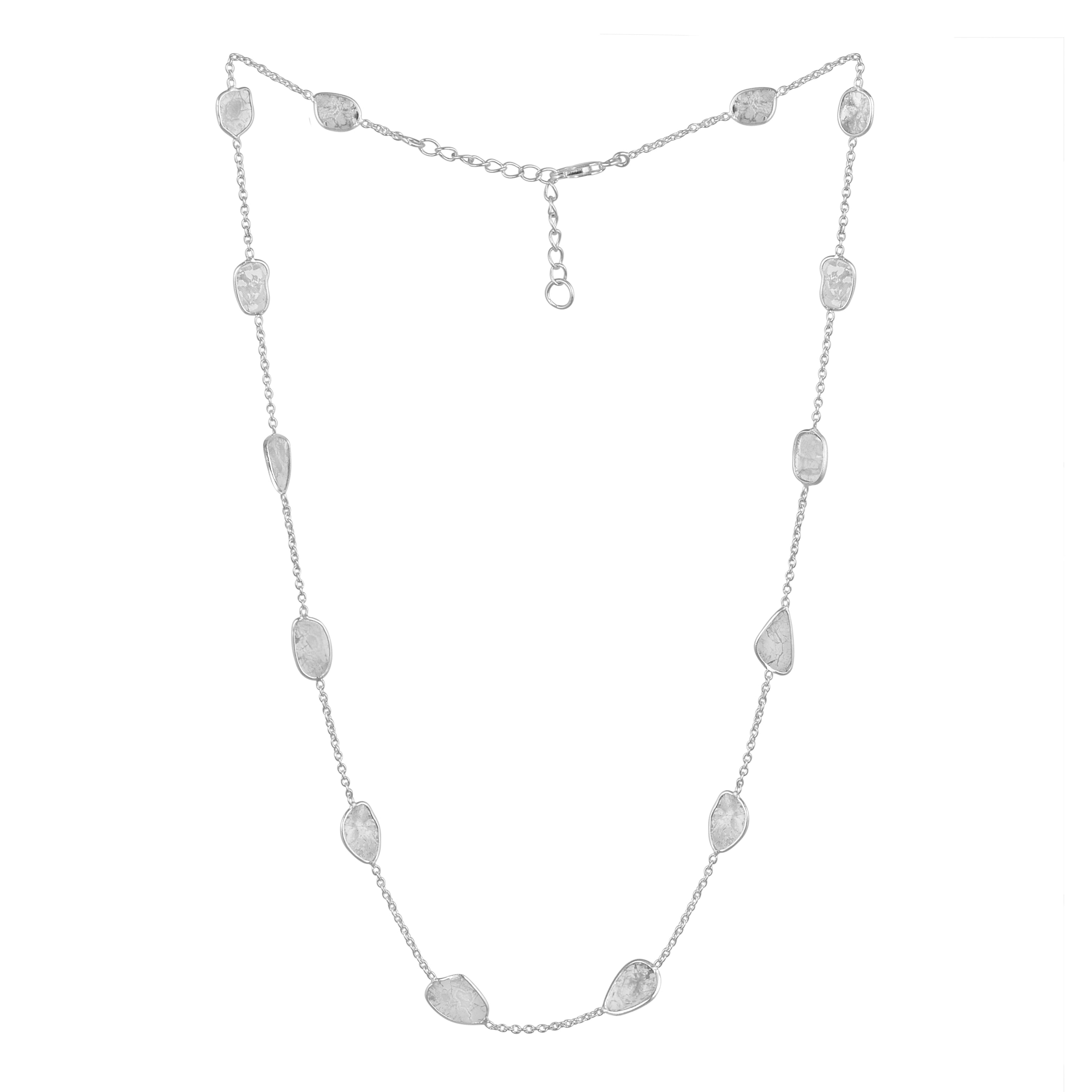 4 CTW Diamond Polki Chain Necklace