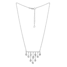 Load image into Gallery viewer, 2.50 CTW Natural Diamond Polki Boho Fringe Chandelier Necklace 925 Sterling Silver Platinum Plated Everyday Slice Diamond Jewelry
