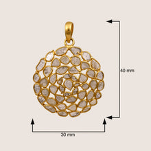 Load image into Gallery viewer, 3 CTW Diamond Polki Round Vintage Pendant
