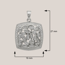 Load image into Gallery viewer, Diamond Polki Square Pendant Set
