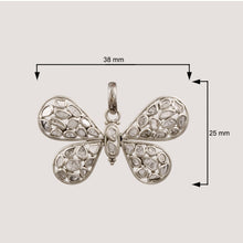 Load image into Gallery viewer, 2 CTW Diamond Polki Butterfly Pendant
