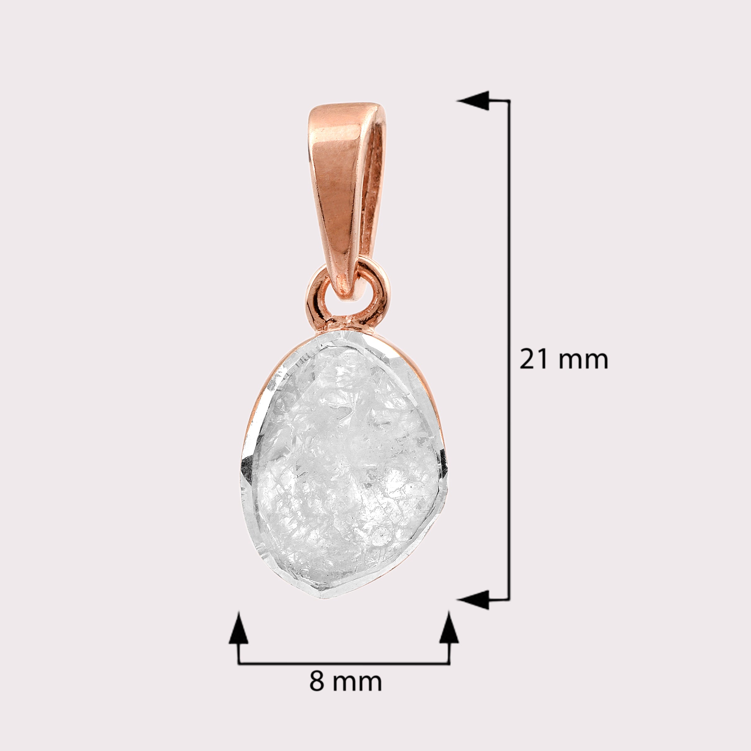 0.60 CTW Diamond Polki Solitaire Pendant