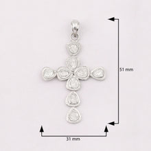 Load image into Gallery viewer, 1.25 CTW Diamond Polki Cross Pendant
