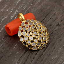 Load image into Gallery viewer, 3 CTW Diamond Polki Round Vintage Pendant
