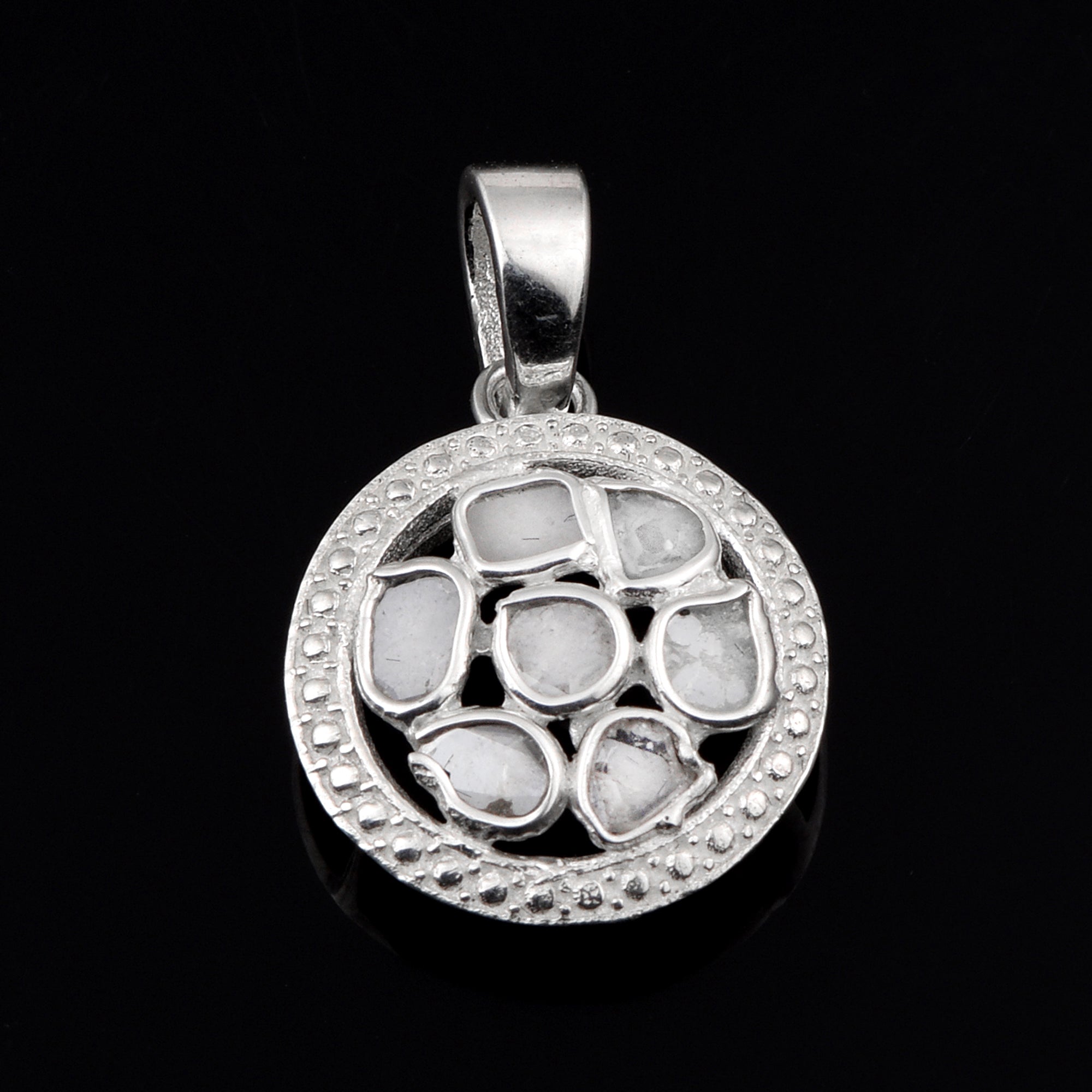 0.50 CTW Diamond Polki Round Shaped Pendant