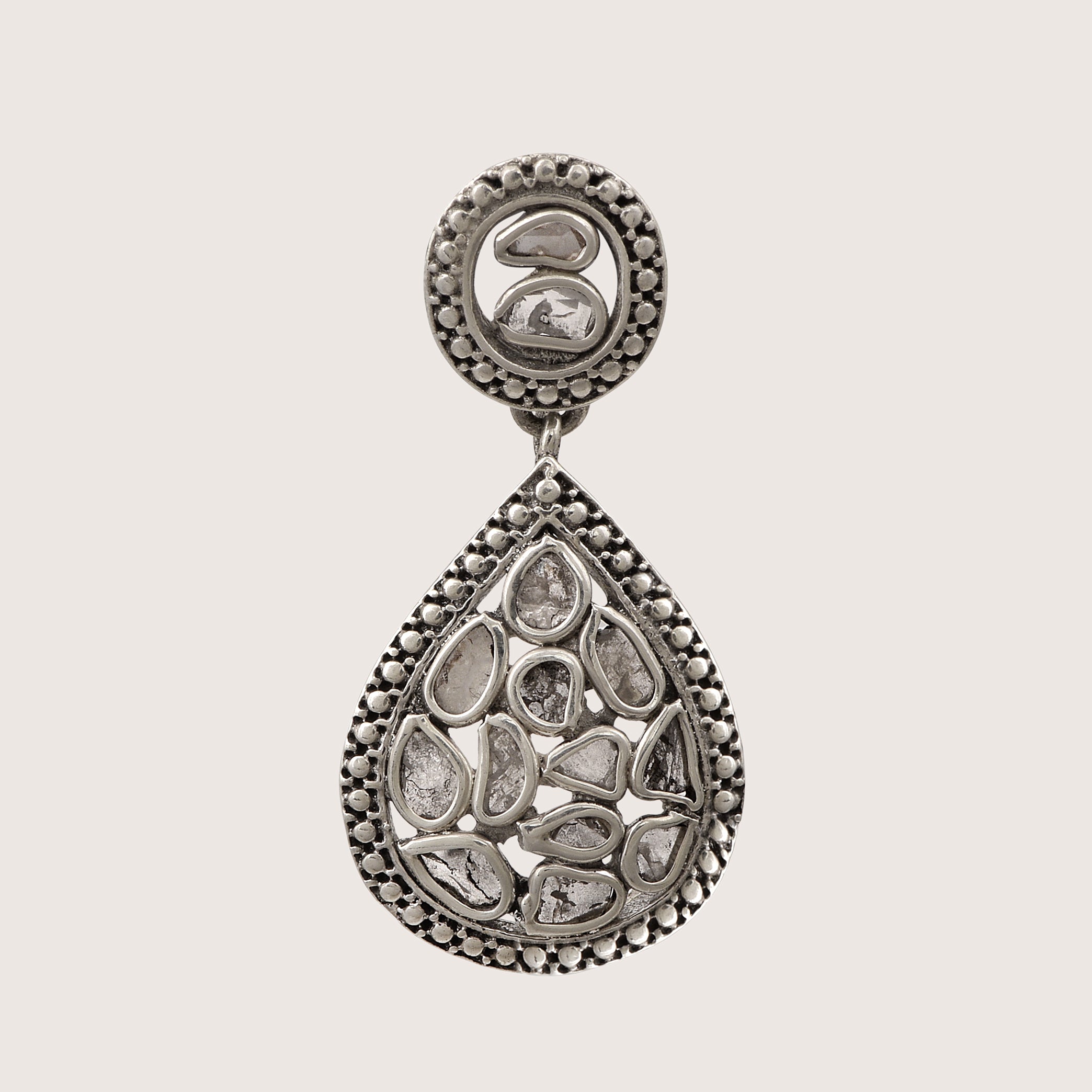 0.60 CTW Diamond Polki Pear Shaped Pendant