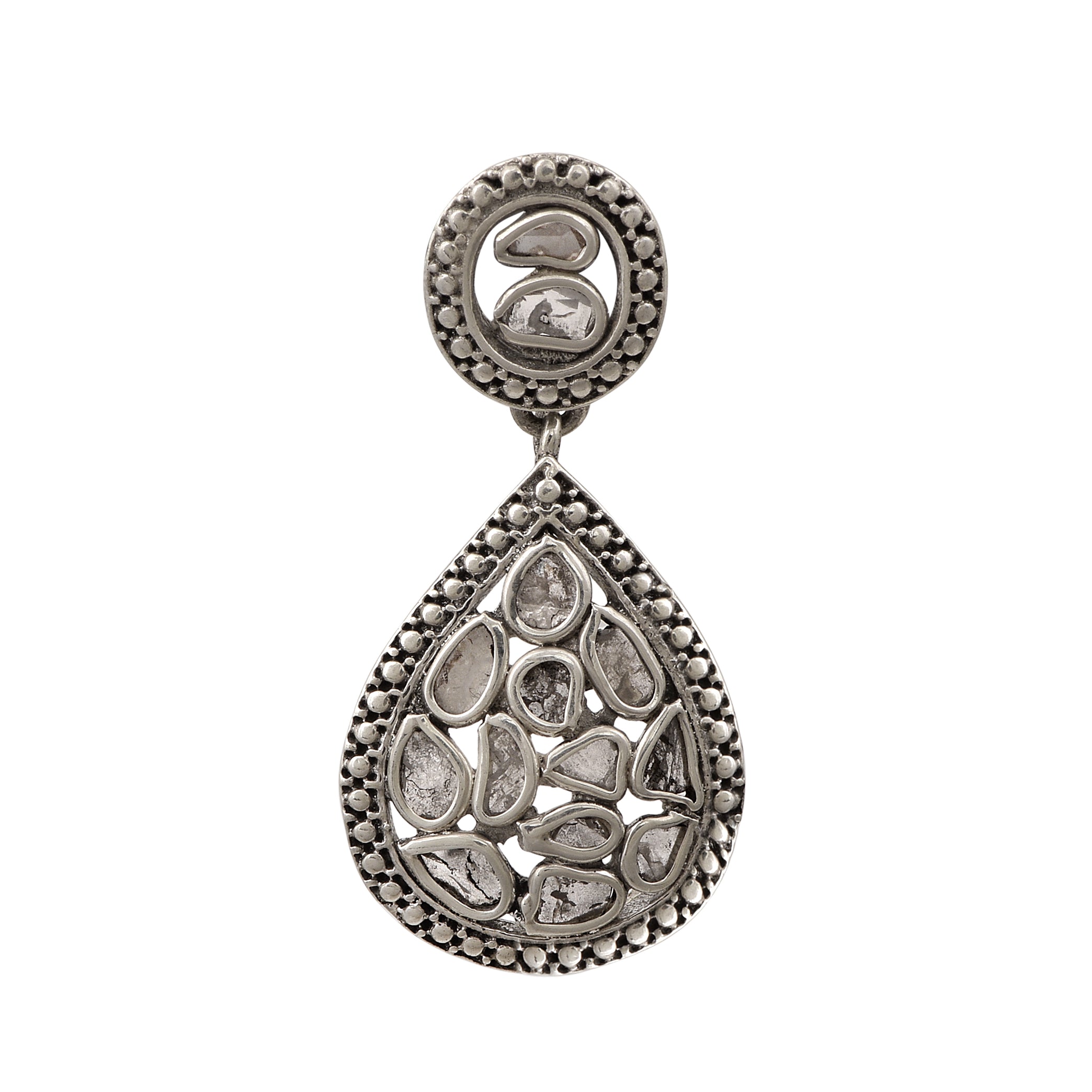 0.60 CTW Diamond Polki Pear Shaped Pendant