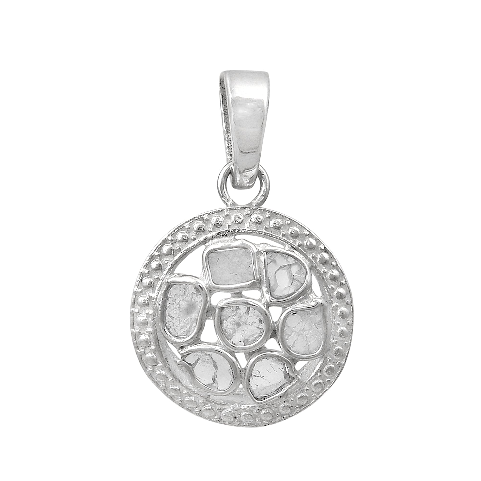 0.50 CTW Diamond Polki Round Shaped Pendant
