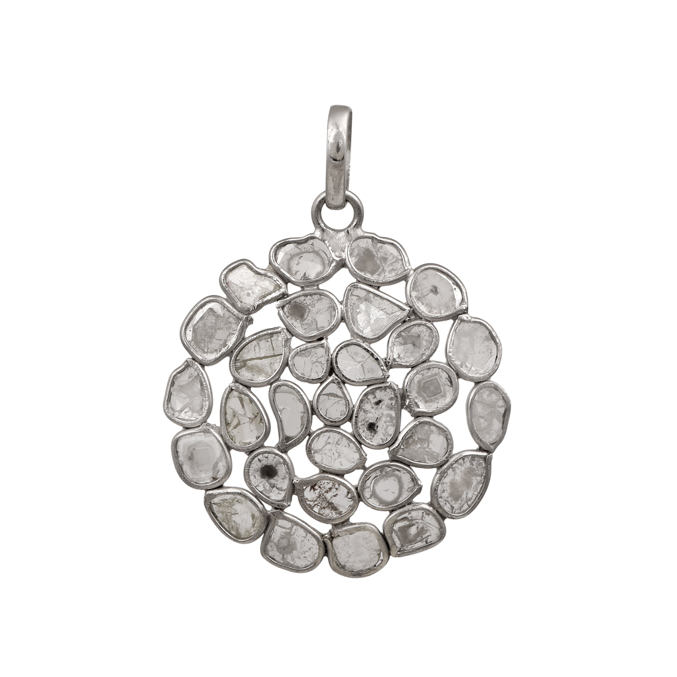 3 CTW Diamond Polki Classic Pendant