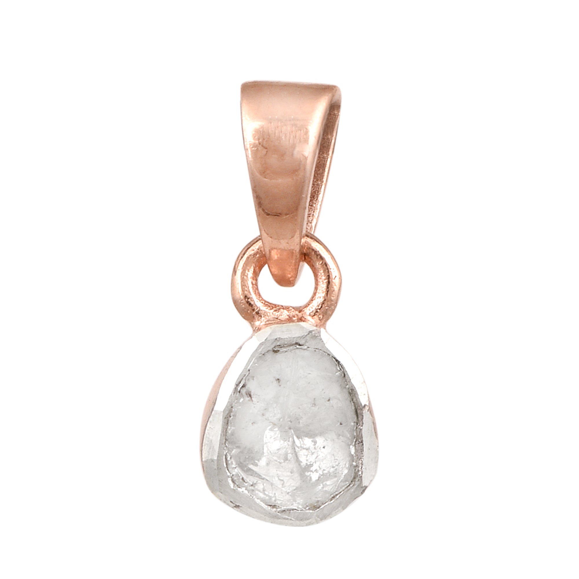 0.35 CTW Diamond Polki Solitaire Pendant