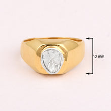 Load image into Gallery viewer, 0.50 CTW Natural Diamond Polki Men Solitaire Ring 925 Sterling Silver
