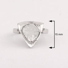 Load image into Gallery viewer, 0.50 CTW Natural Diamond Polki Men Solitaire Triangular Ring
