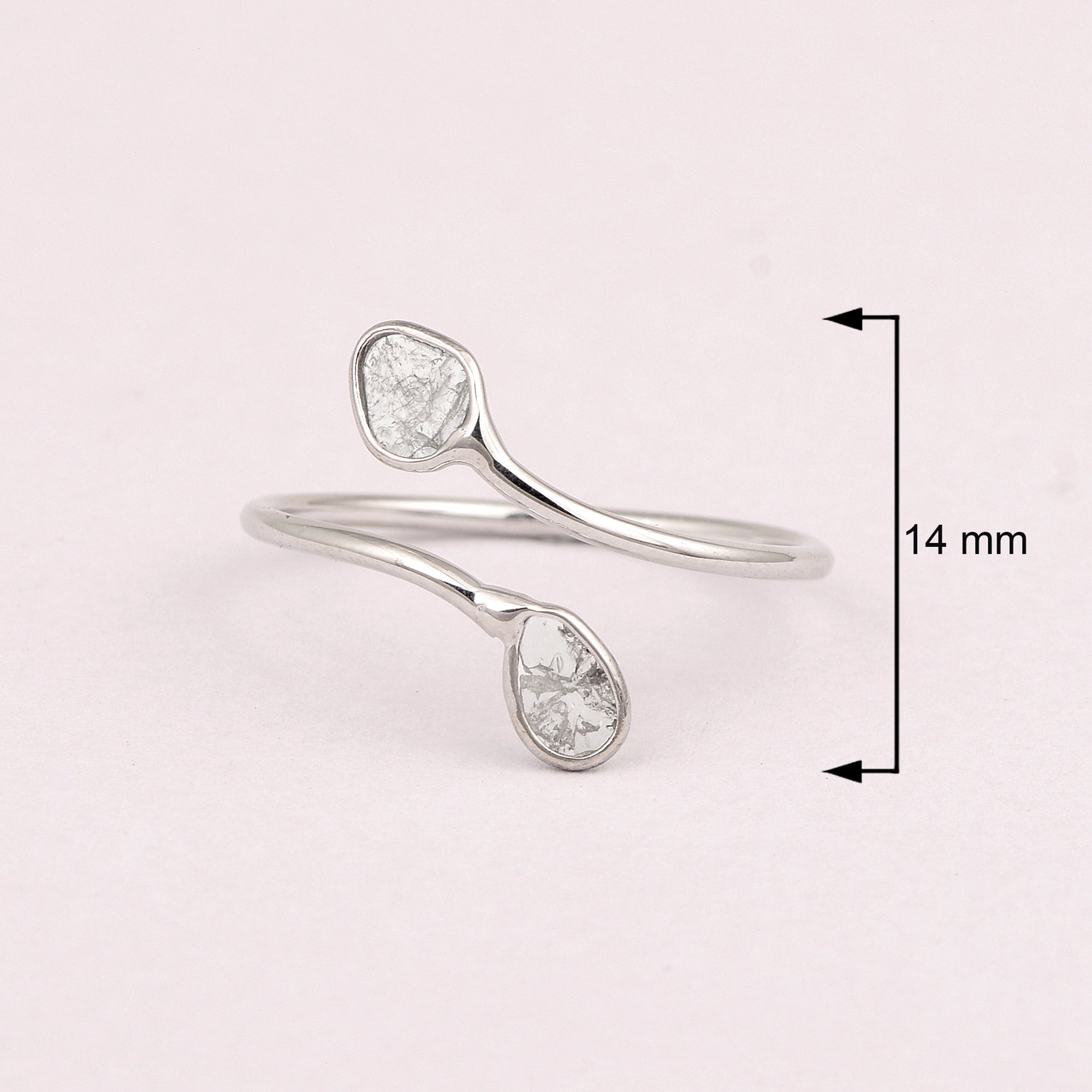 0.20 CTW Natural Diamond Polki Minimal Ring