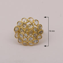 Load image into Gallery viewer, 2 CTW Diamond Polki Cluster Ring
