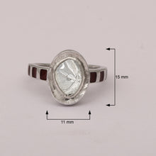 Load image into Gallery viewer, 0.70 CTW Diamond Polki Red Enamel Ring
