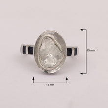 Load image into Gallery viewer, 0.70 CTW Diamond Polki Blue Enamel Ring
