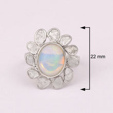 Load image into Gallery viewer, 12X10 Oval Ethiopian Opal Cocktail Women Sterling Silver Ring
