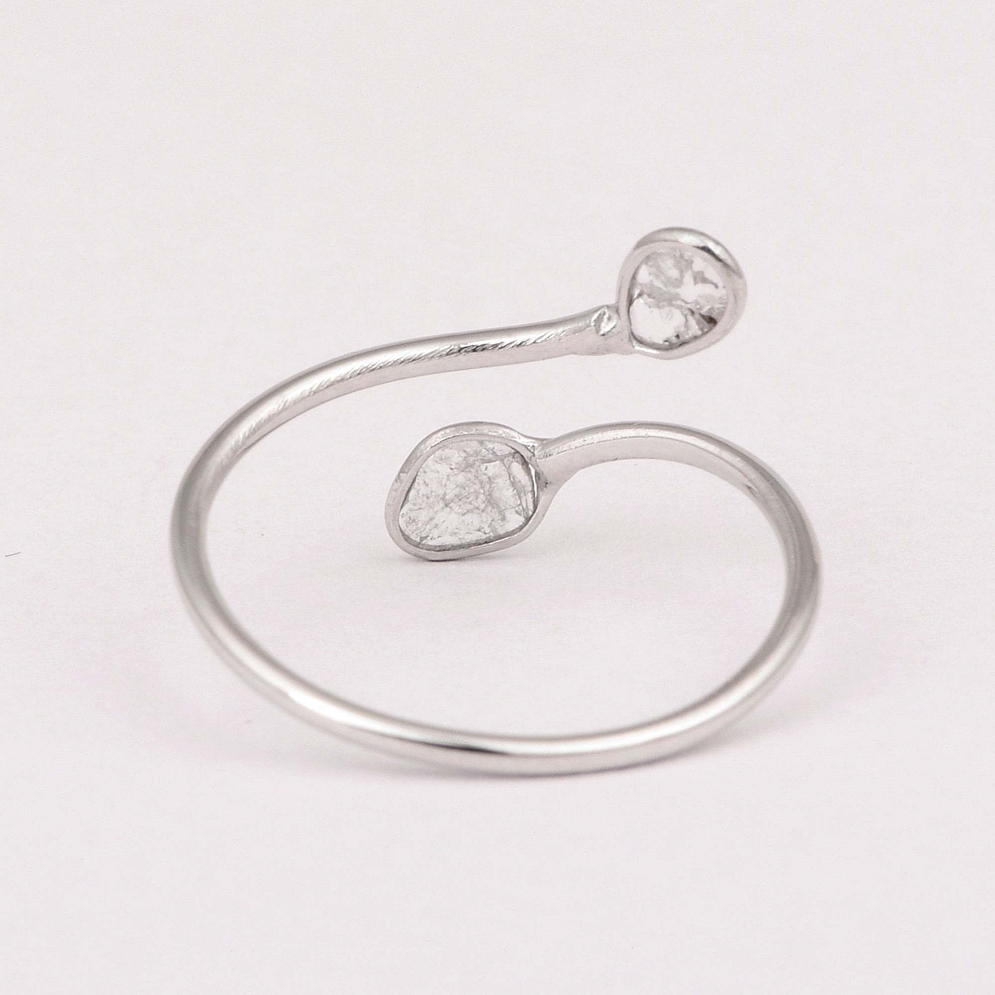 0.20 CTW Natural Diamond Polki Minimal Ring