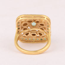 Load image into Gallery viewer, 0.50 CTW Natural Diamond Polki Emerald Cocktail Ring
