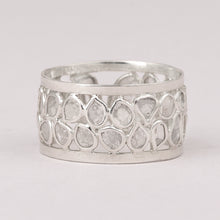 Load image into Gallery viewer, 1.60 CTW Natural Diamond Polki Eternity Ring 925 Sterling Silver
