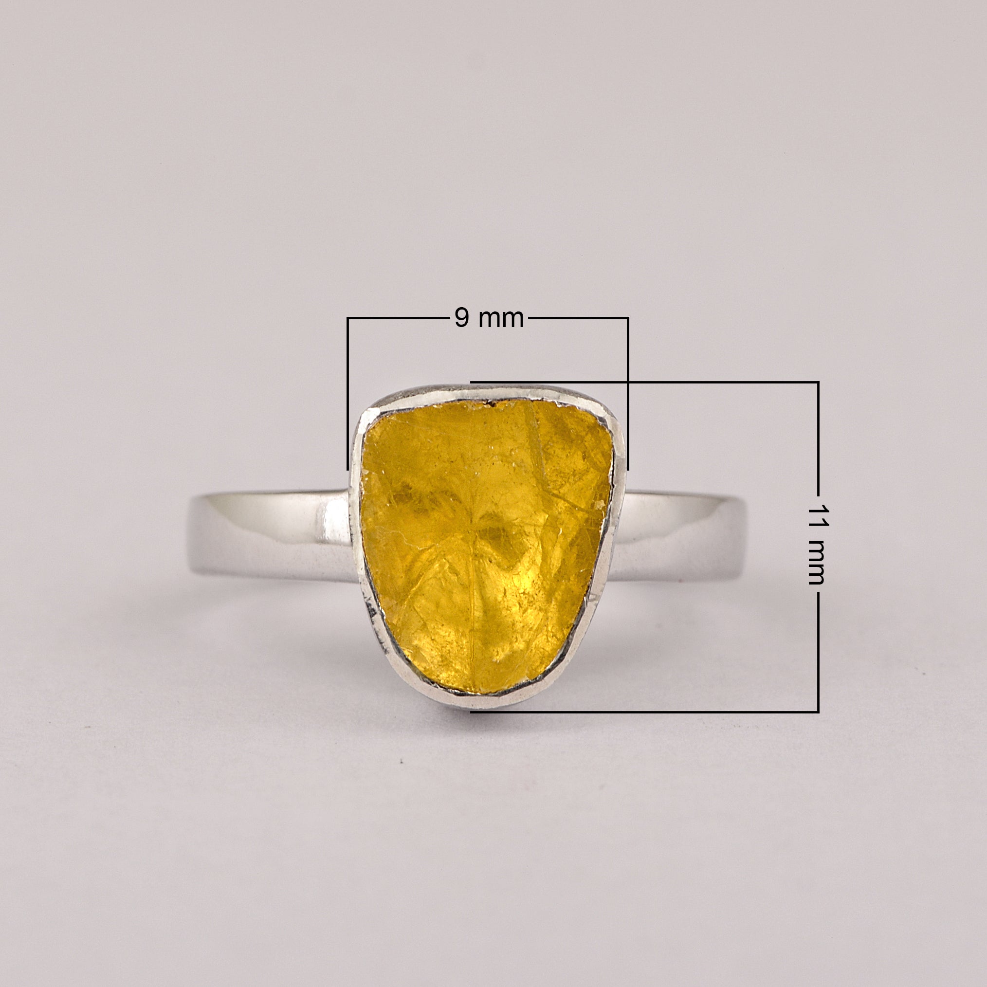 0.50 CTW Natural Sparkling Yellow Diamond Polki Solitaire Handmade Women Ring