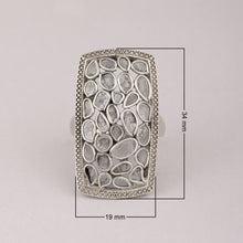 Load image into Gallery viewer, 2.00 CTW Finest Natural Cluster Setting Diamond Polki Cocktail Handmade Ring
