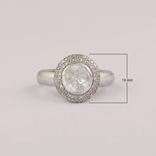 Load image into Gallery viewer, 0.50 CTW Natural Slice Diamond Polki Solitaire Ring With Accents
