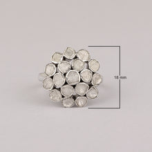 Load image into Gallery viewer, 1.50 CTW Natural Slice Polki Diamond Handmade Promise Ring 925 Sterling Silver
