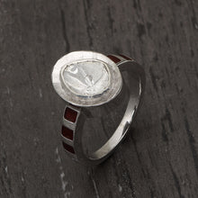 Load image into Gallery viewer, 0.70 CTW Diamond Polki Red Enamel Ring
