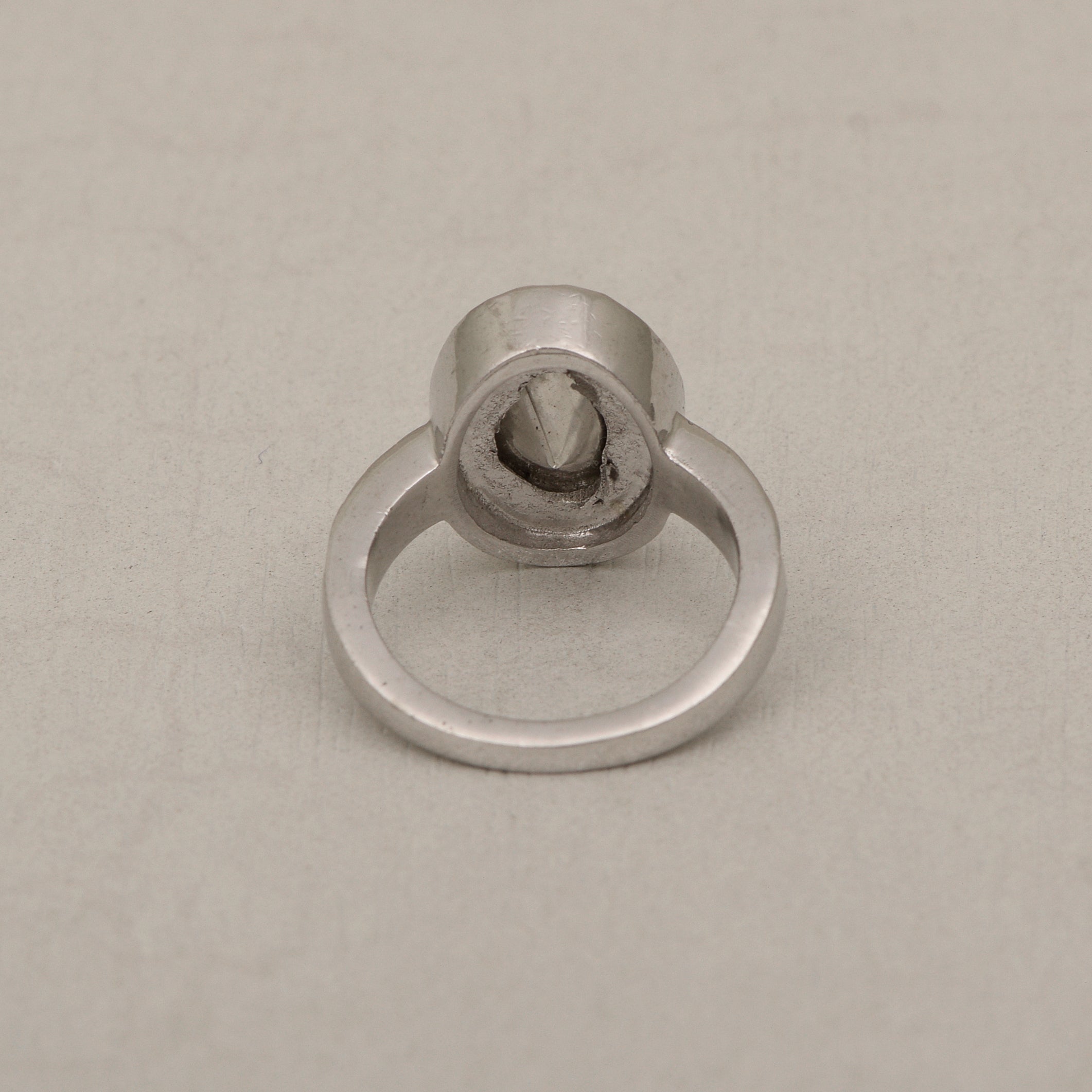 0.70 CTW Diamond Polki Blue Enamel Ring