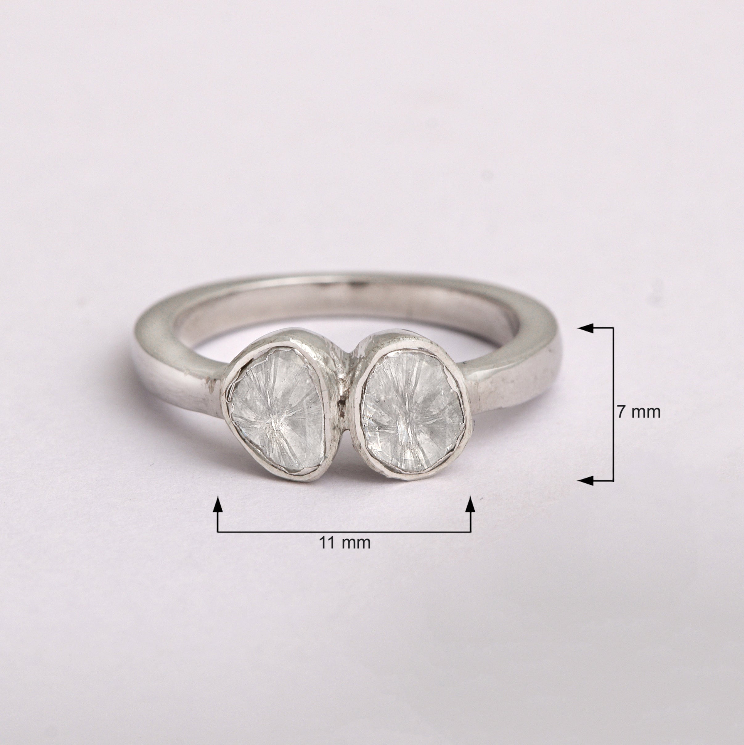 0.55 CTW Diamond Polki Solitaire Ring