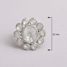 Load image into Gallery viewer, 1.80 CTW Diamond Polki Traditional Floral Ring

