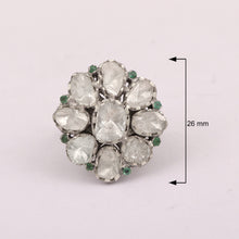 Load image into Gallery viewer, 2.50 CTW Diamond Polki Emerald Ring
