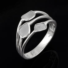 Load image into Gallery viewer, 0.35 CTW Natural Diamond Polki Three Stone Multi Band Ring
