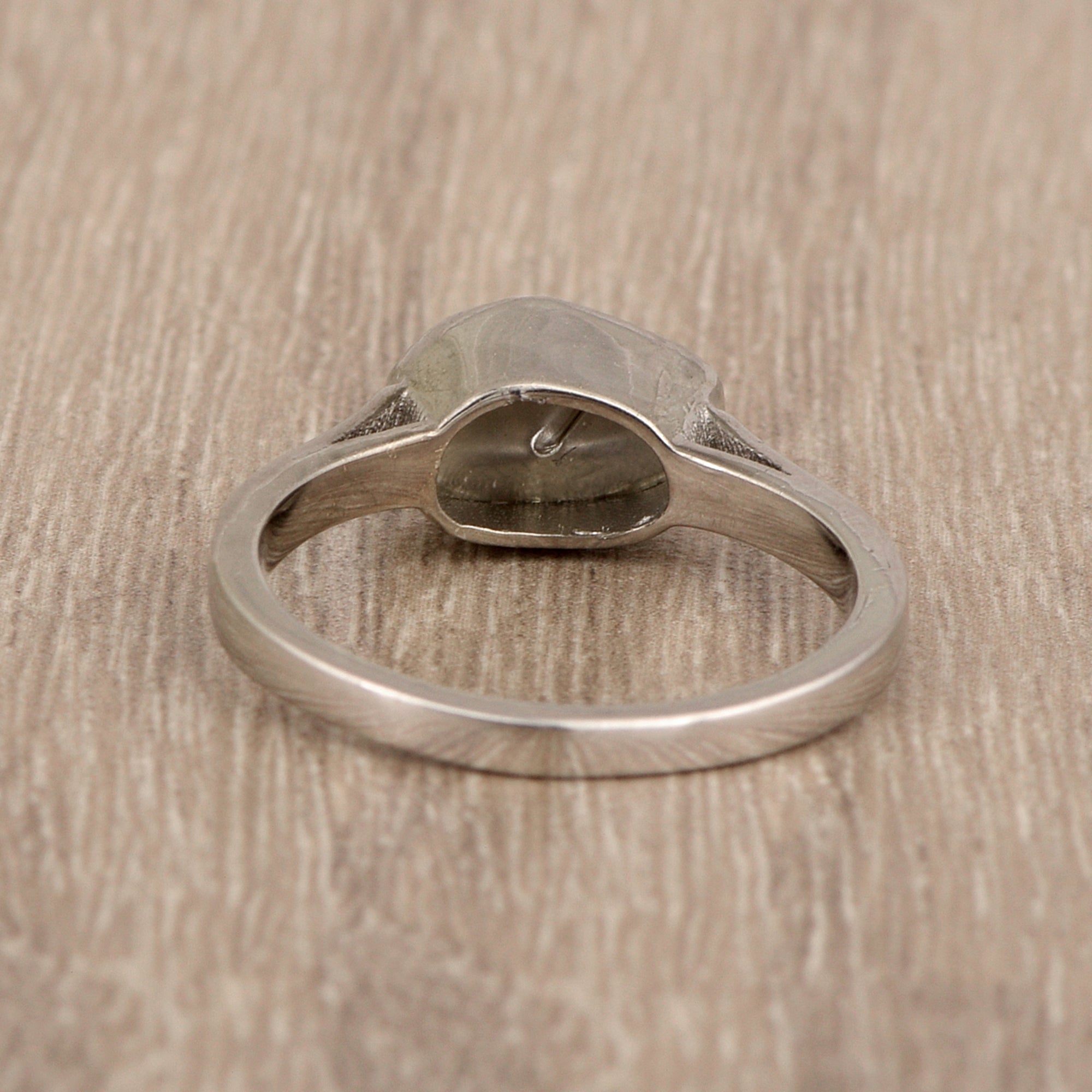 0.50 CTW Natural Blue Diamond Polki Solitaire Handmade Women Ring