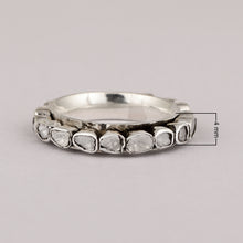 Load image into Gallery viewer, 1.50 CTW Slice Polki Diamond Wedding Spinner Ring - Bezel Set Meditation Diamond Spinner Ring
