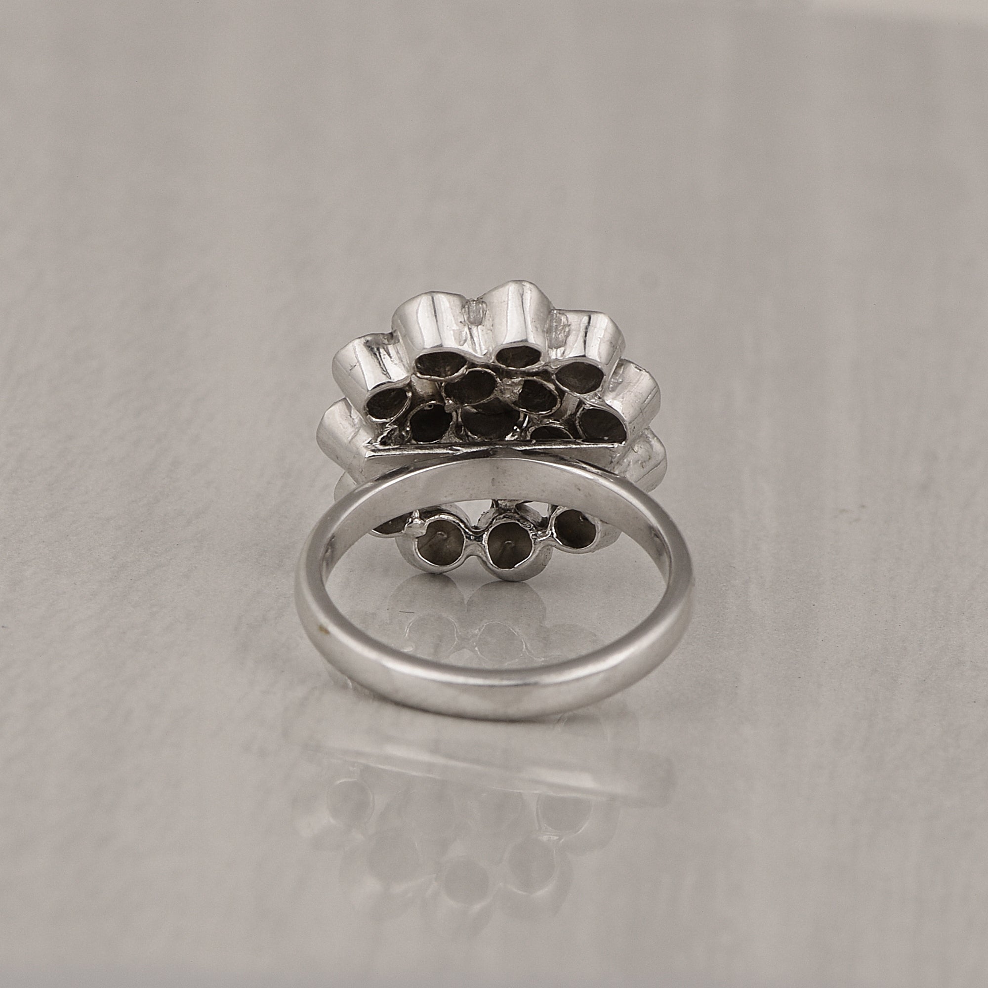 1.50 CTW Natural Slice Polki Diamond Handmade Promise Ring 925 Sterling Silver