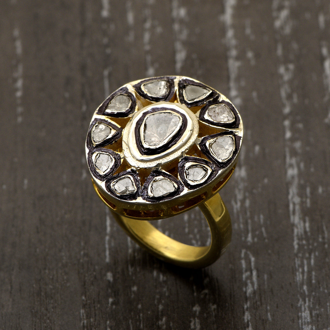 2.50 CTW Diamond Polki Ring